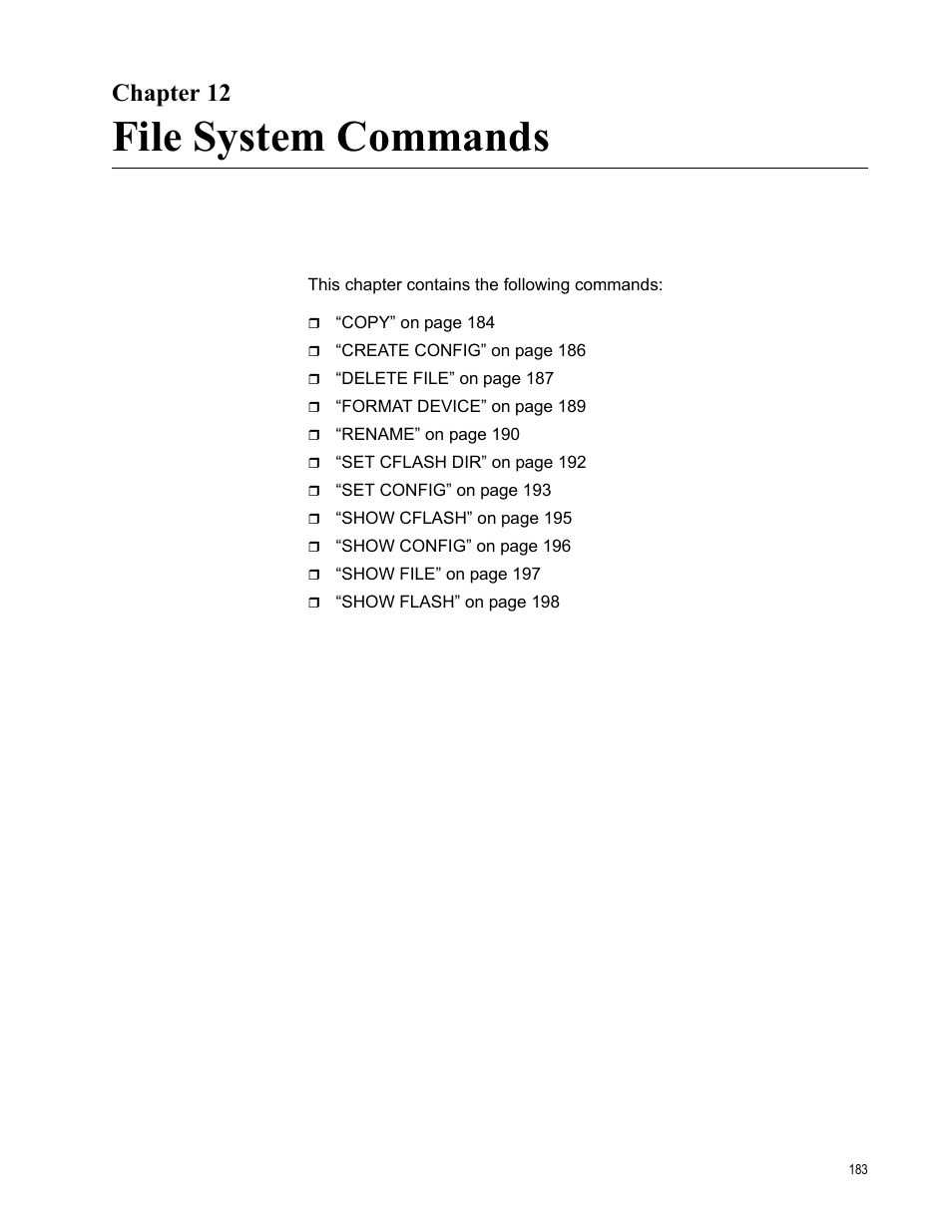 Chapter 12, File system commands | Allied Telesis AT-S63 User Manual | Page 183 / 738