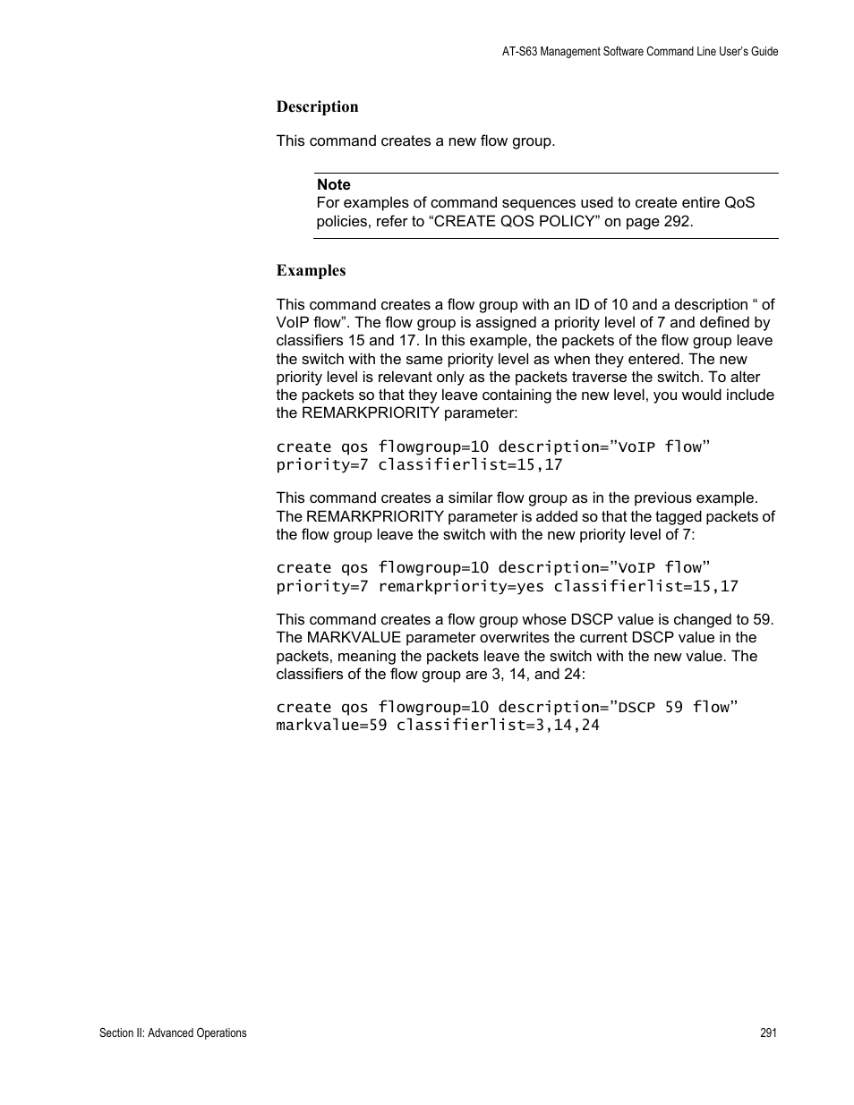 Allied Telesis AT-S63 User Manual | Page 291 / 738