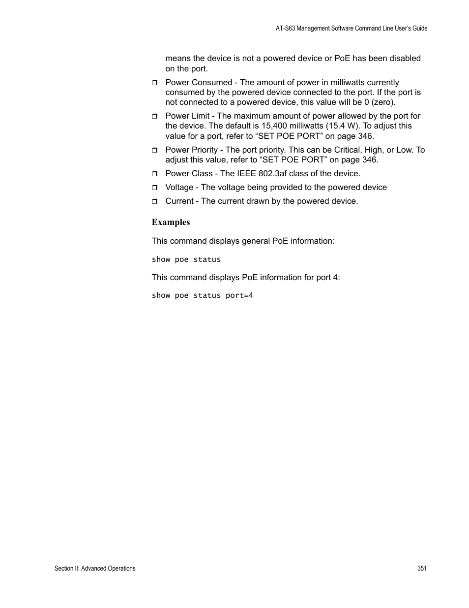 Allied Telesis AT-S63 User Manual | Page 351 / 738