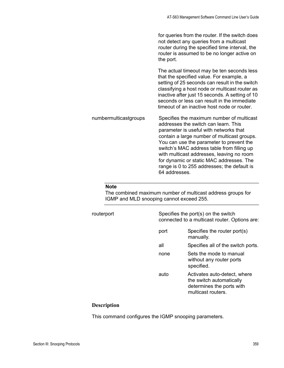 Allied Telesis AT-S63 User Manual | Page 359 / 738