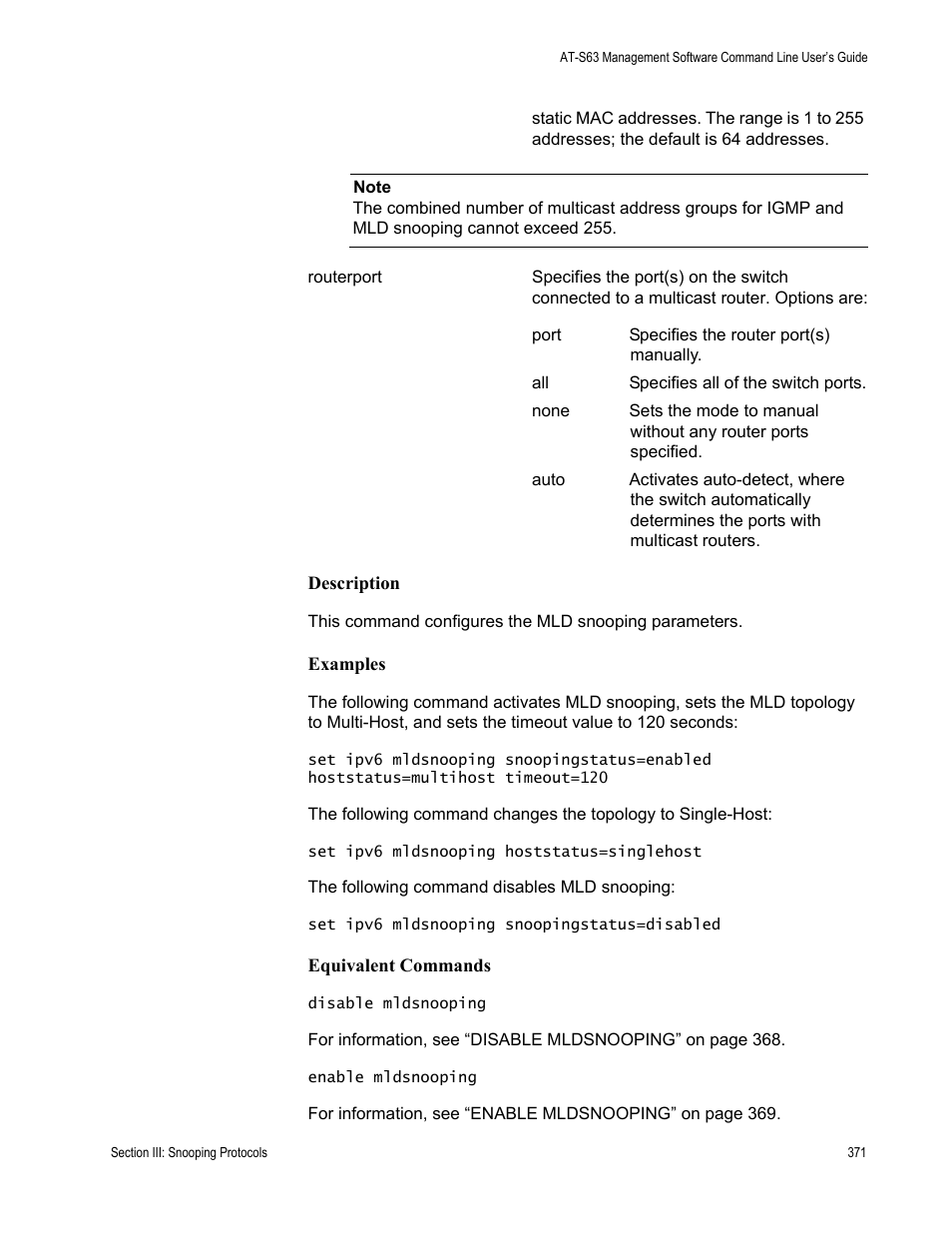 Allied Telesis AT-S63 User Manual | Page 371 / 738