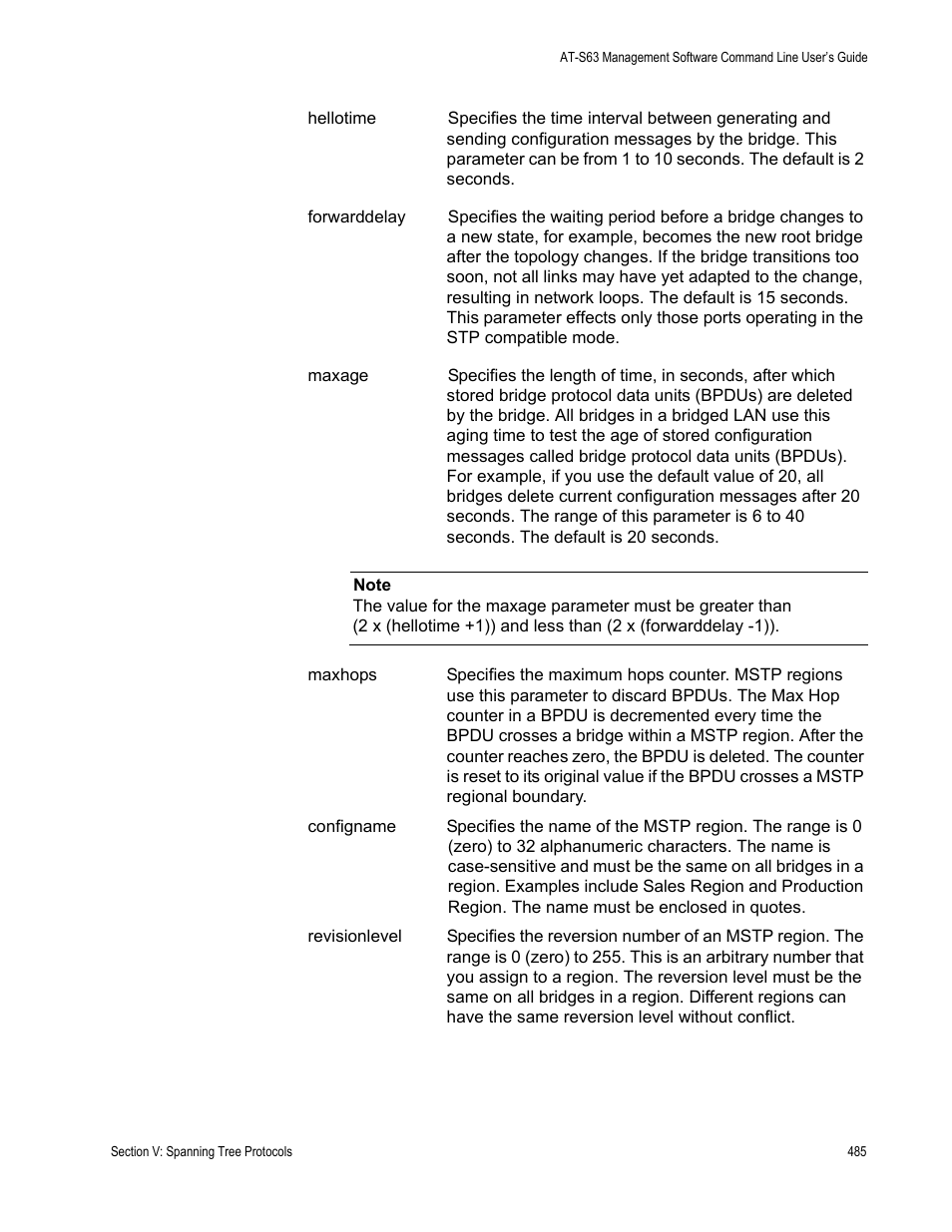 Allied Telesis AT-S63 User Manual | Page 485 / 738