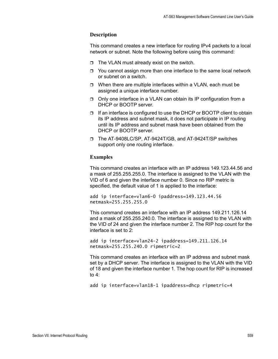 Allied Telesis AT-S63 User Manual | Page 559 / 738