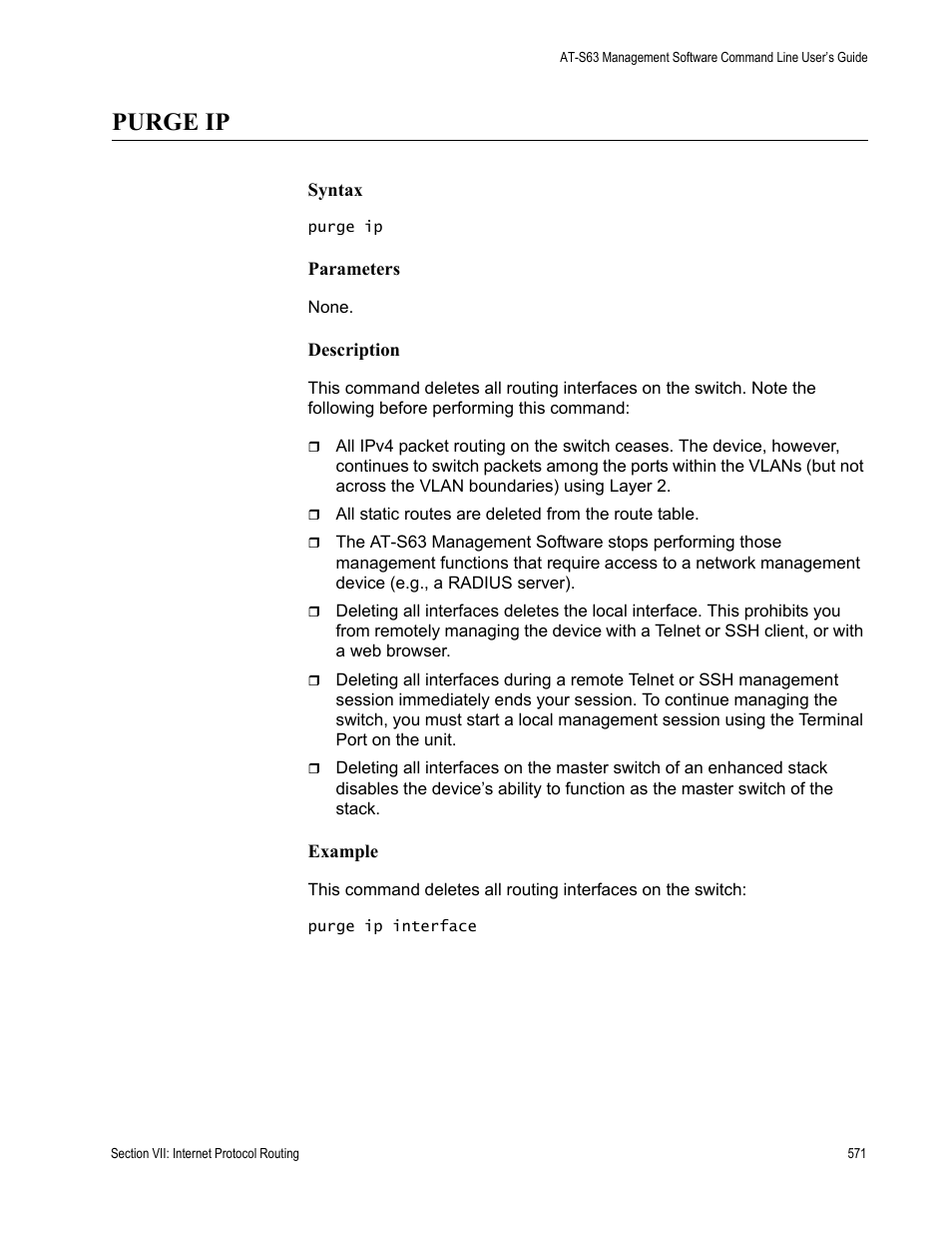 Purge ip | Allied Telesis AT-S63 User Manual | Page 571 / 738