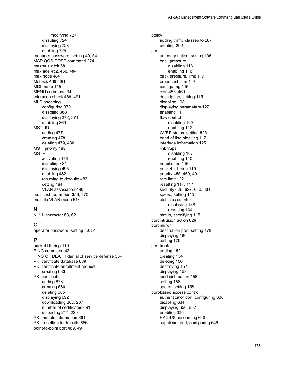 Allied Telesis AT-S63 User Manual | Page 733 / 738