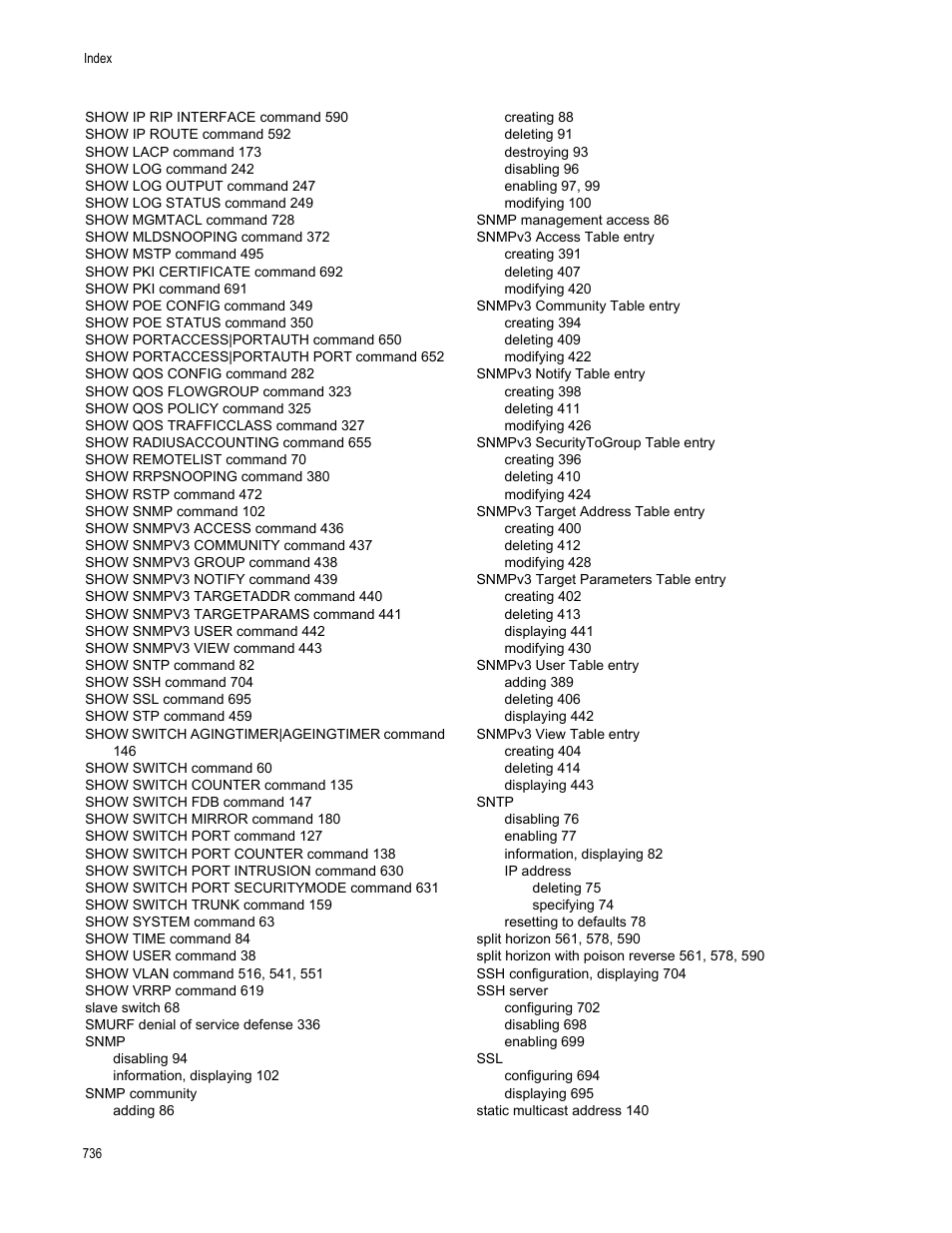 Allied Telesis AT-S63 User Manual | Page 736 / 738
