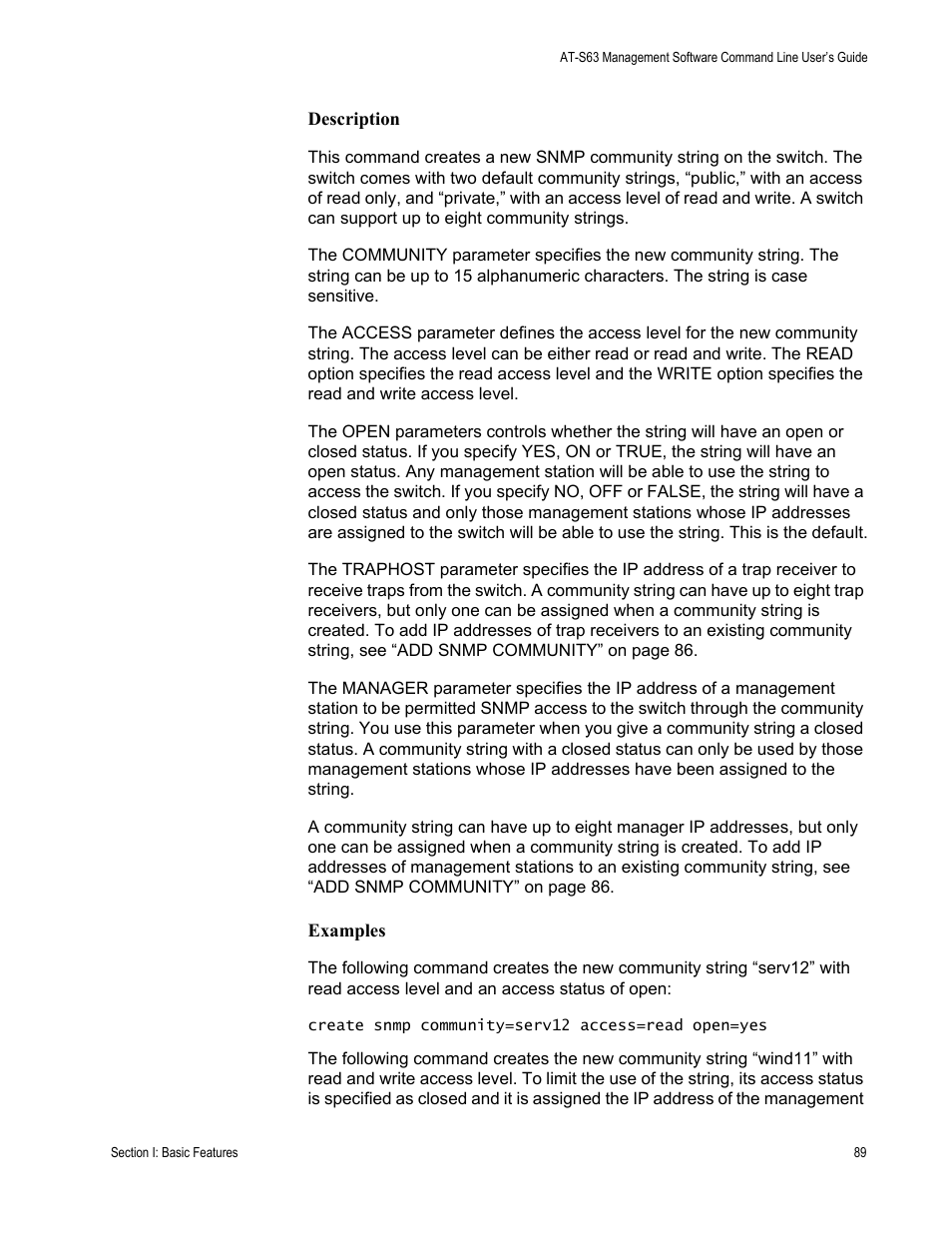 Allied Telesis AT-S63 User Manual | Page 89 / 738