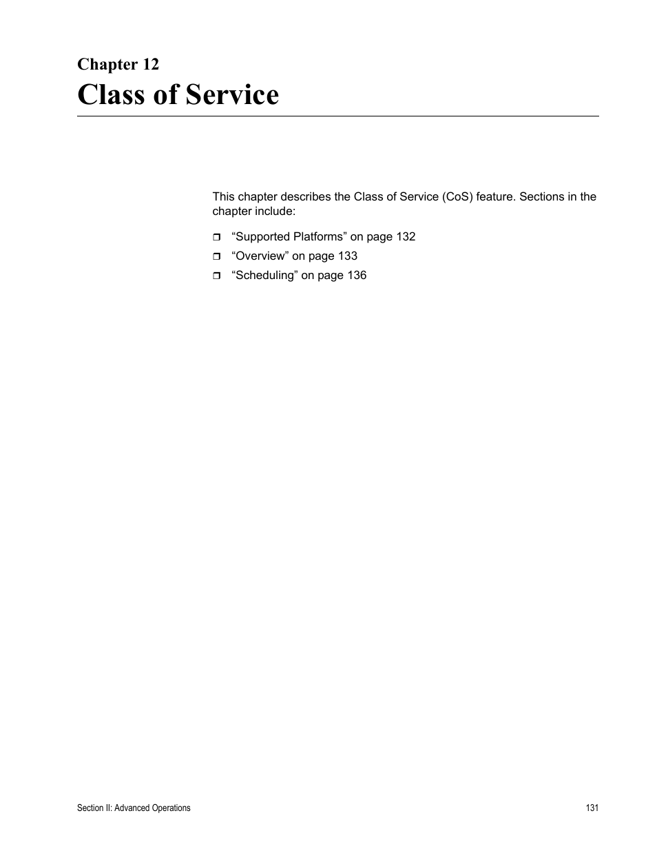 Chapter 12, Class of service | Allied Telesis AT-S63 User Manual | Page 131 / 520