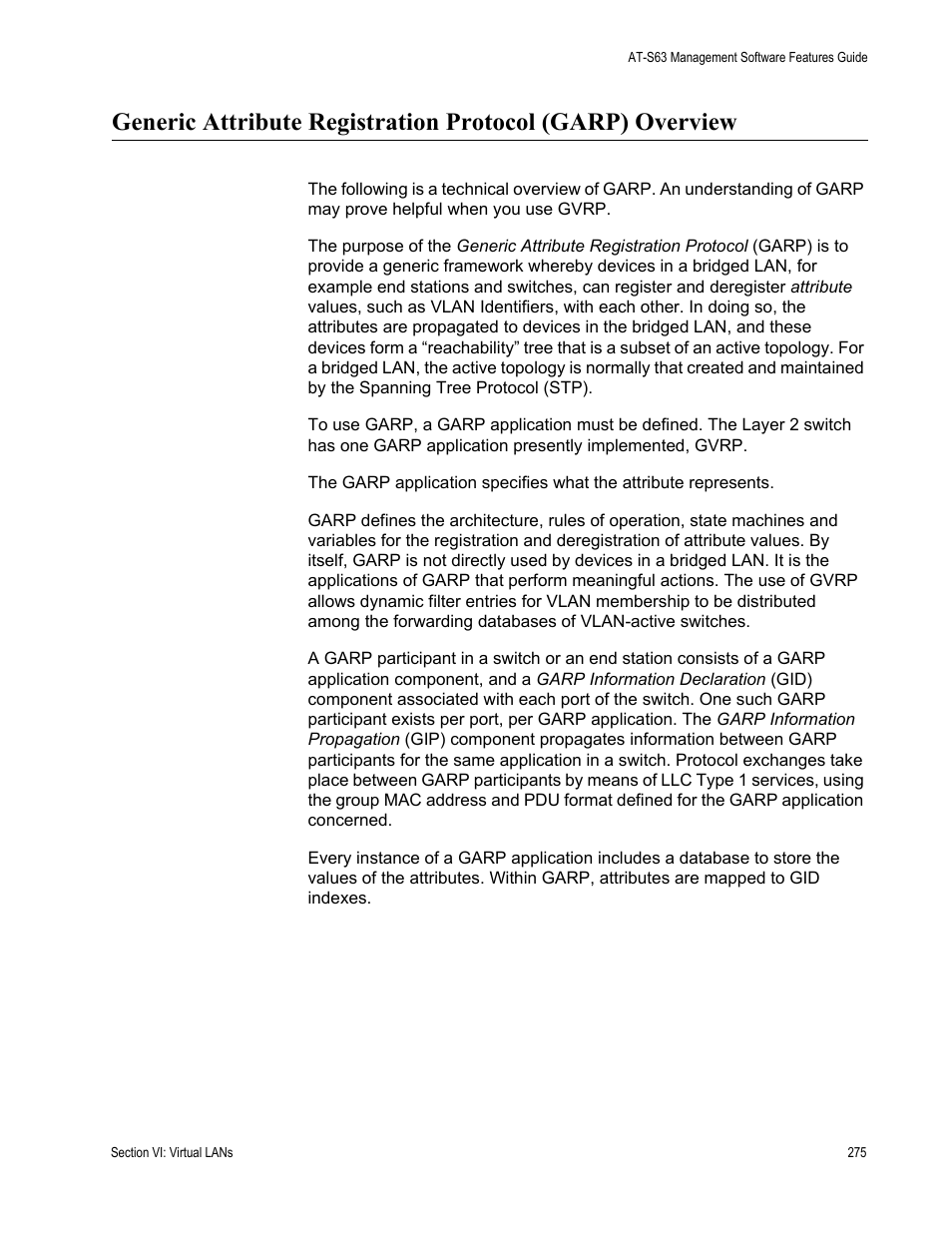 Allied Telesis AT-S63 User Manual | Page 275 / 520