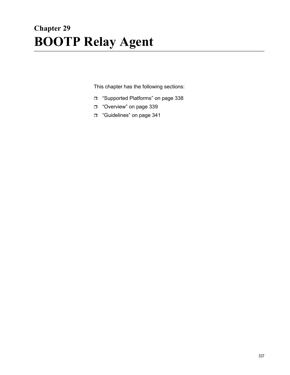 Chapter 29, Bootp relay agent | Allied Telesis AT-S63 User Manual | Page 337 / 520