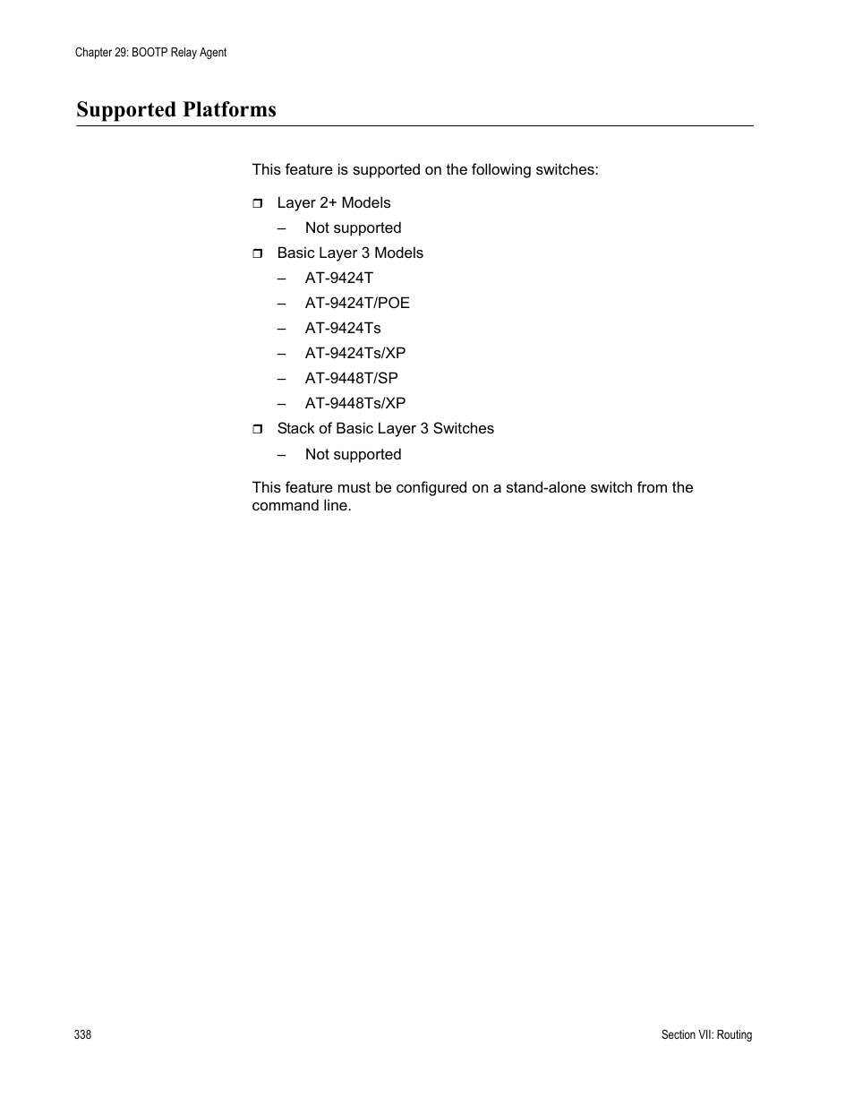 Supported platforms | Allied Telesis AT-S63 User Manual | Page 338 / 520