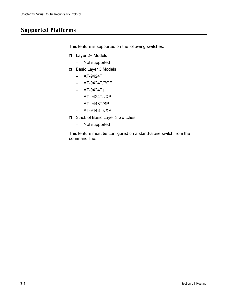 Supported platforms | Allied Telesis AT-S63 User Manual | Page 344 / 520