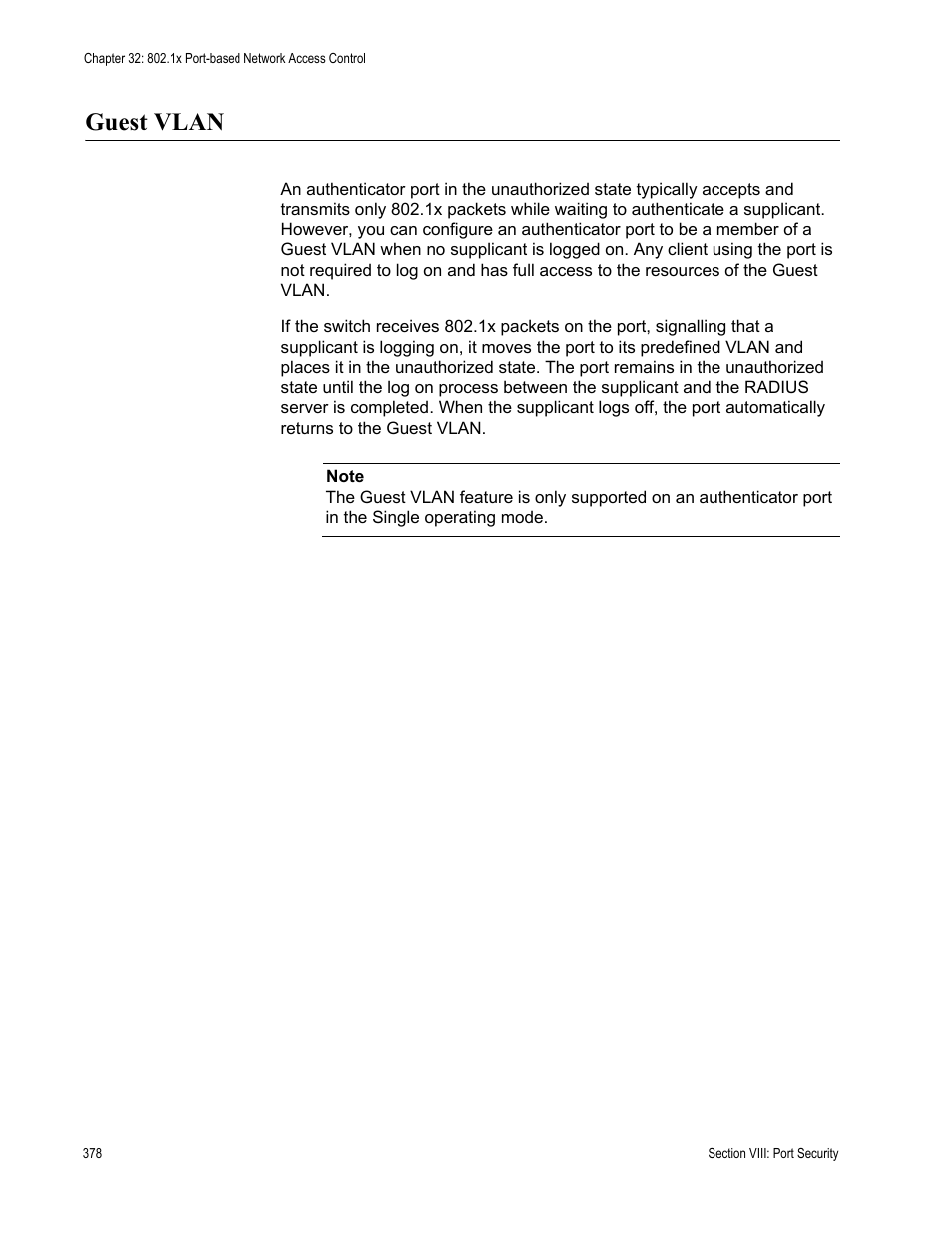Guest vlan | Allied Telesis AT-S63 User Manual | Page 378 / 520