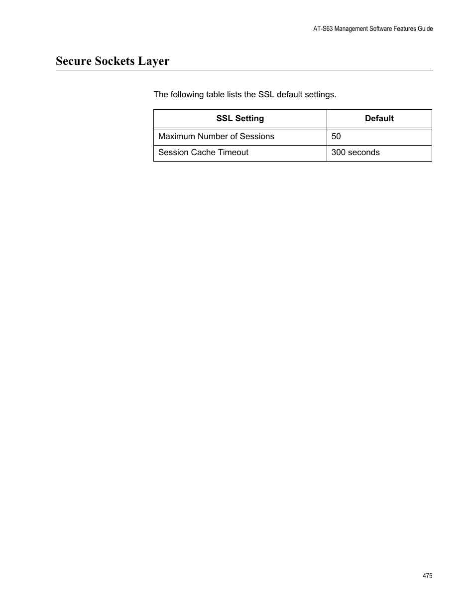 Secure sockets layer | Allied Telesis AT-S63 User Manual | Page 475 / 520