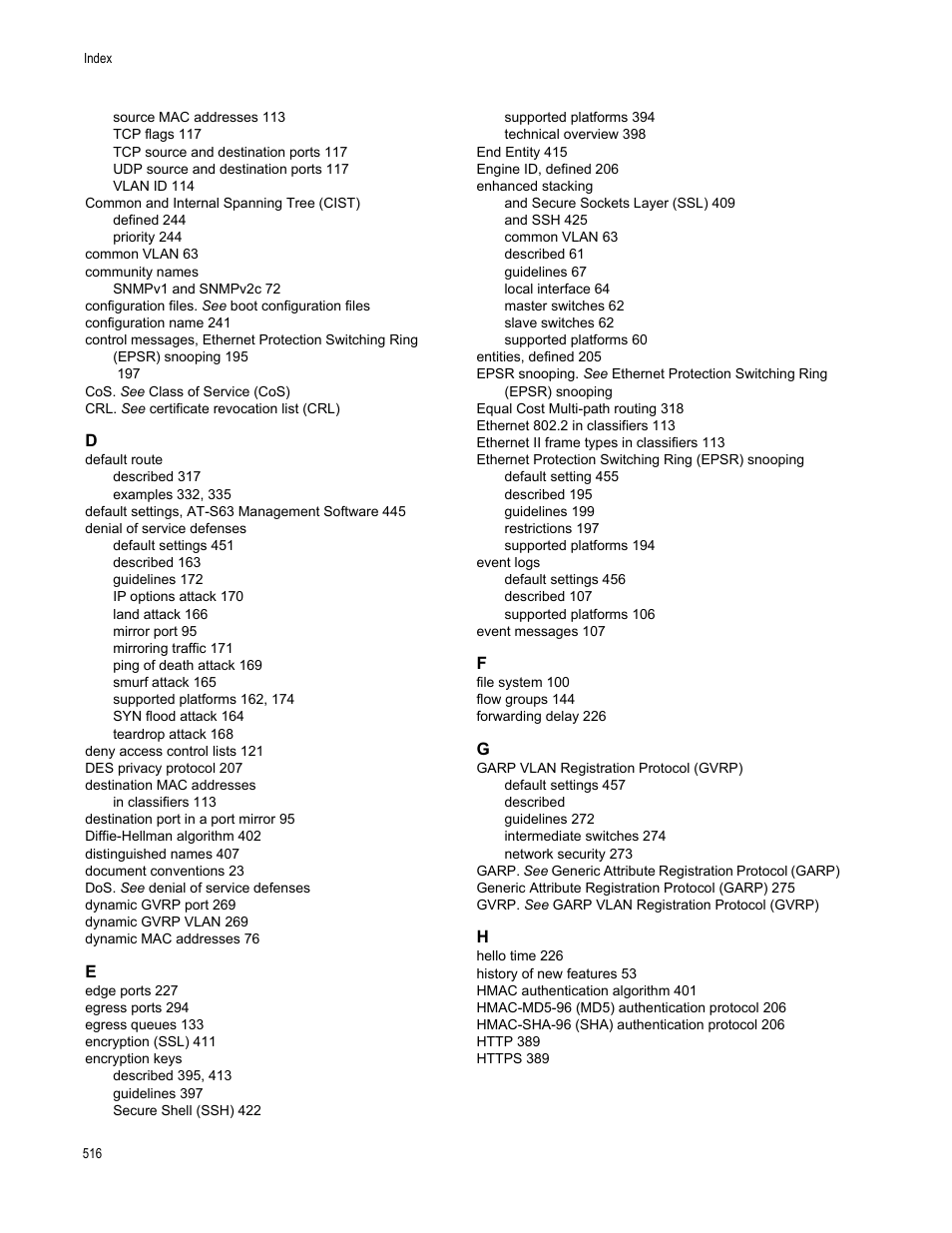 Allied Telesis AT-S63 User Manual | Page 516 / 520