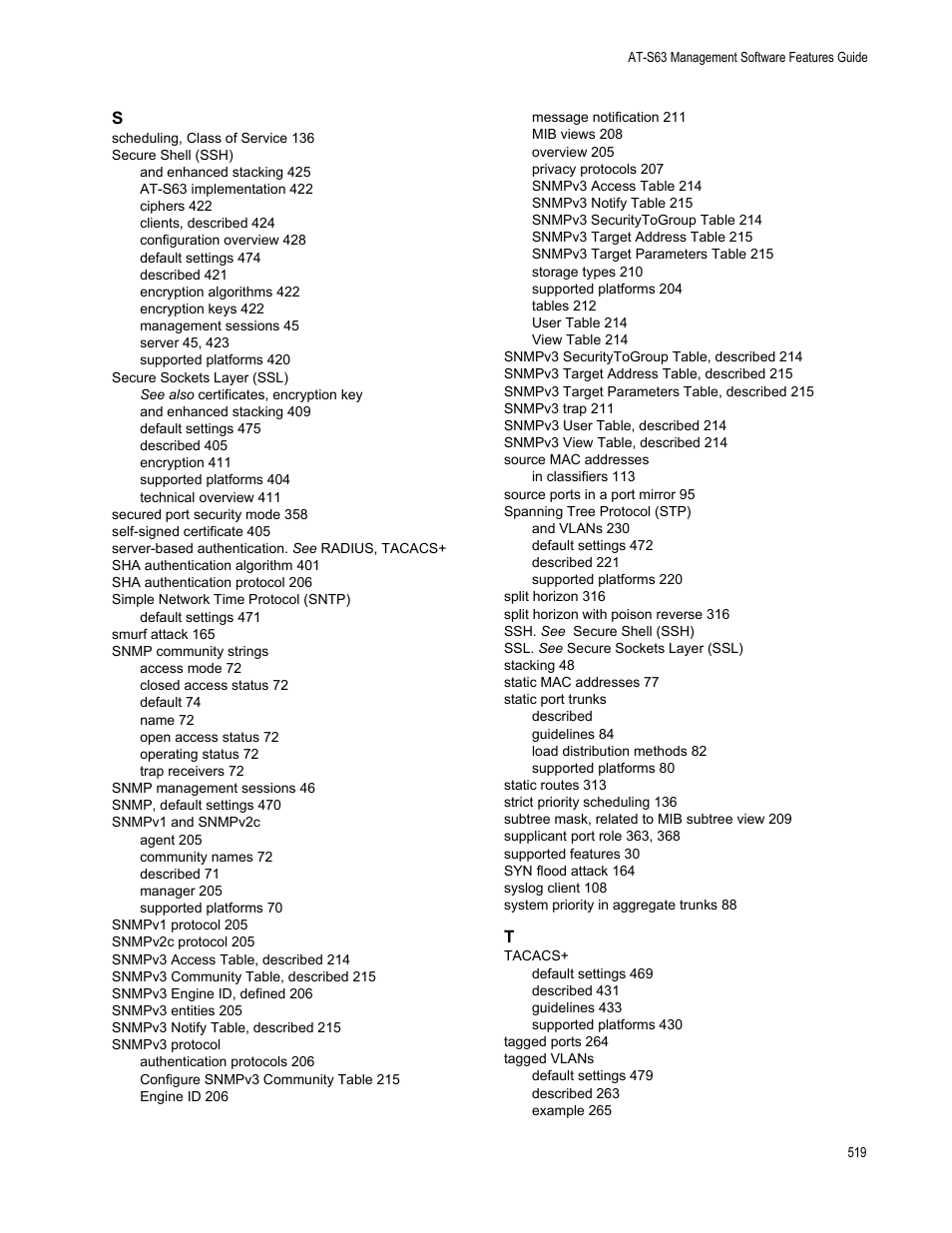 Allied Telesis AT-S63 User Manual | Page 519 / 520