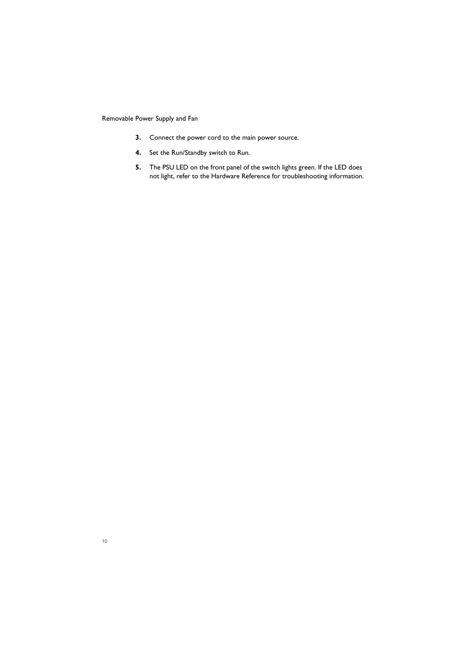 Allied Telesis Removable Power Supply and Fan User Manual | Page 11 / 20