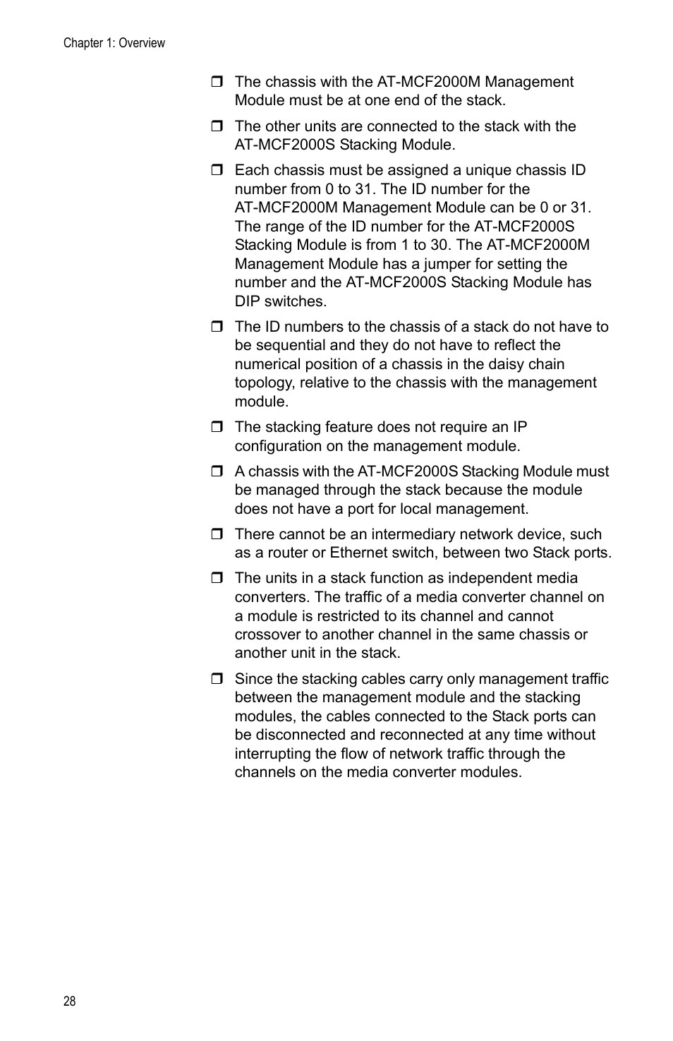 Allied Telesis AT-MCF2000M User Manual | Page 28 / 70