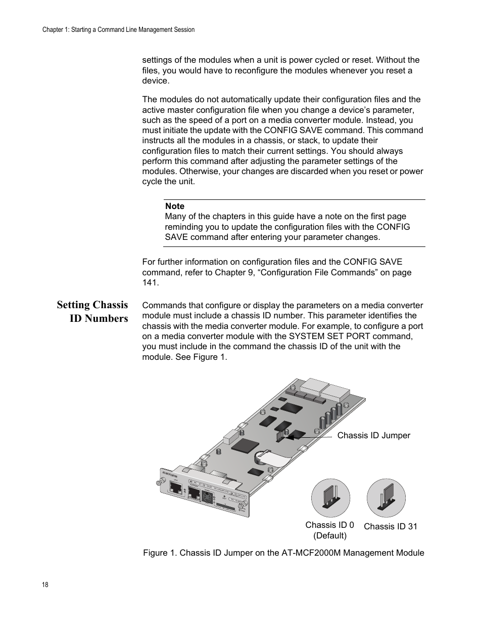 Setting chassis id numbers | Allied Telesis AT-S97 User Manual | Page 18 / 254