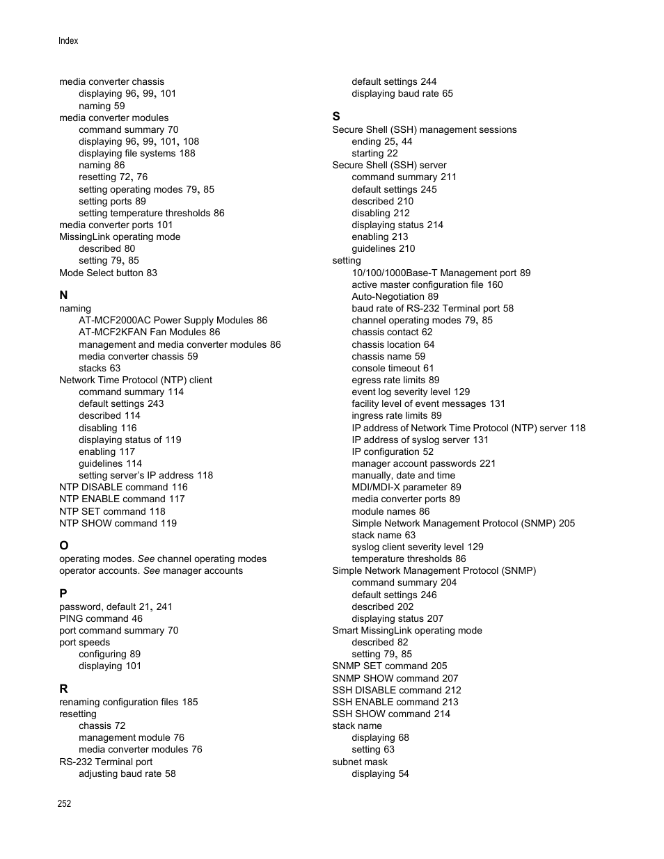 Allied Telesis AT-S97 User Manual | Page 252 / 254