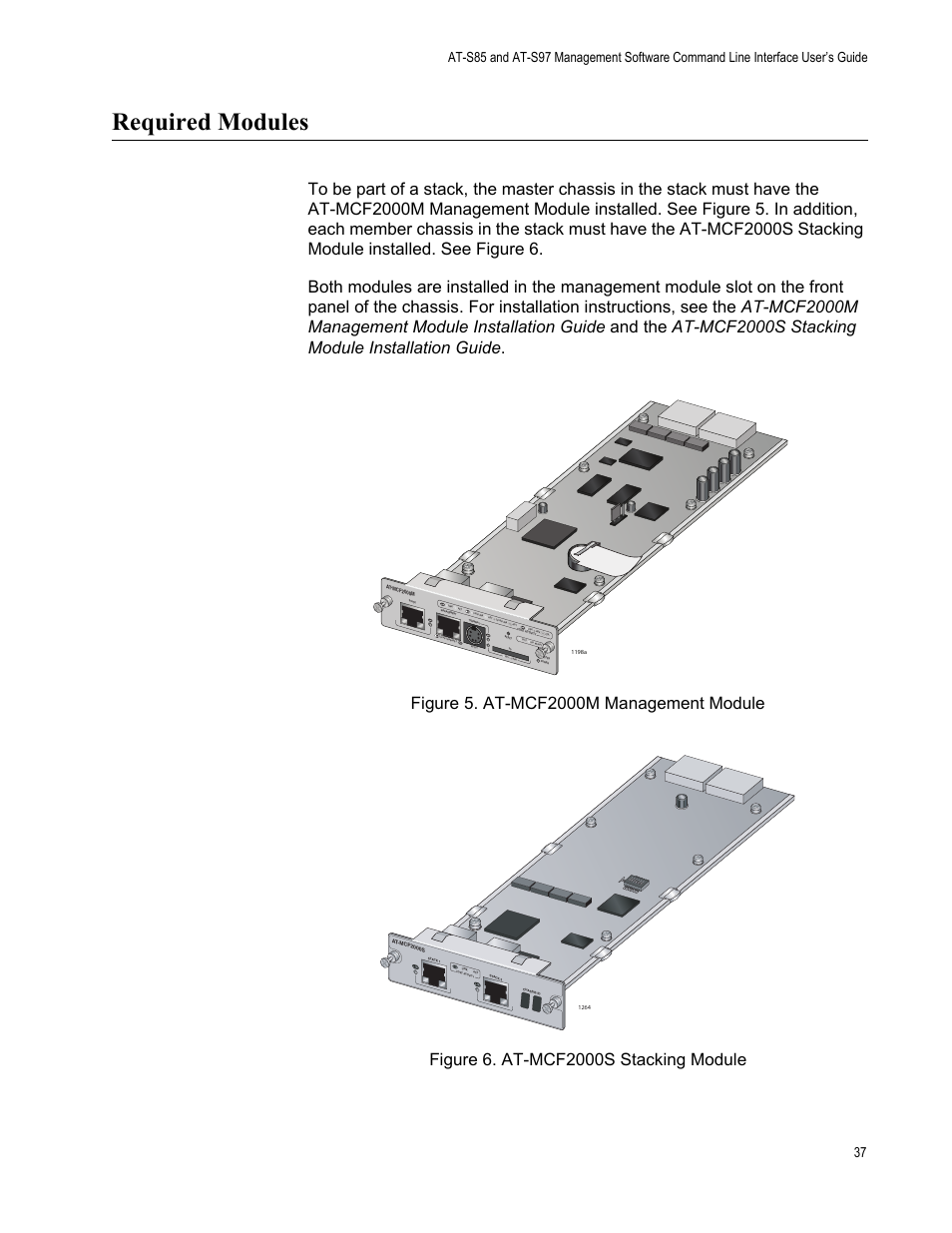 Required modules | Allied Telesis AT-S97 User Manual | Page 37 / 254
