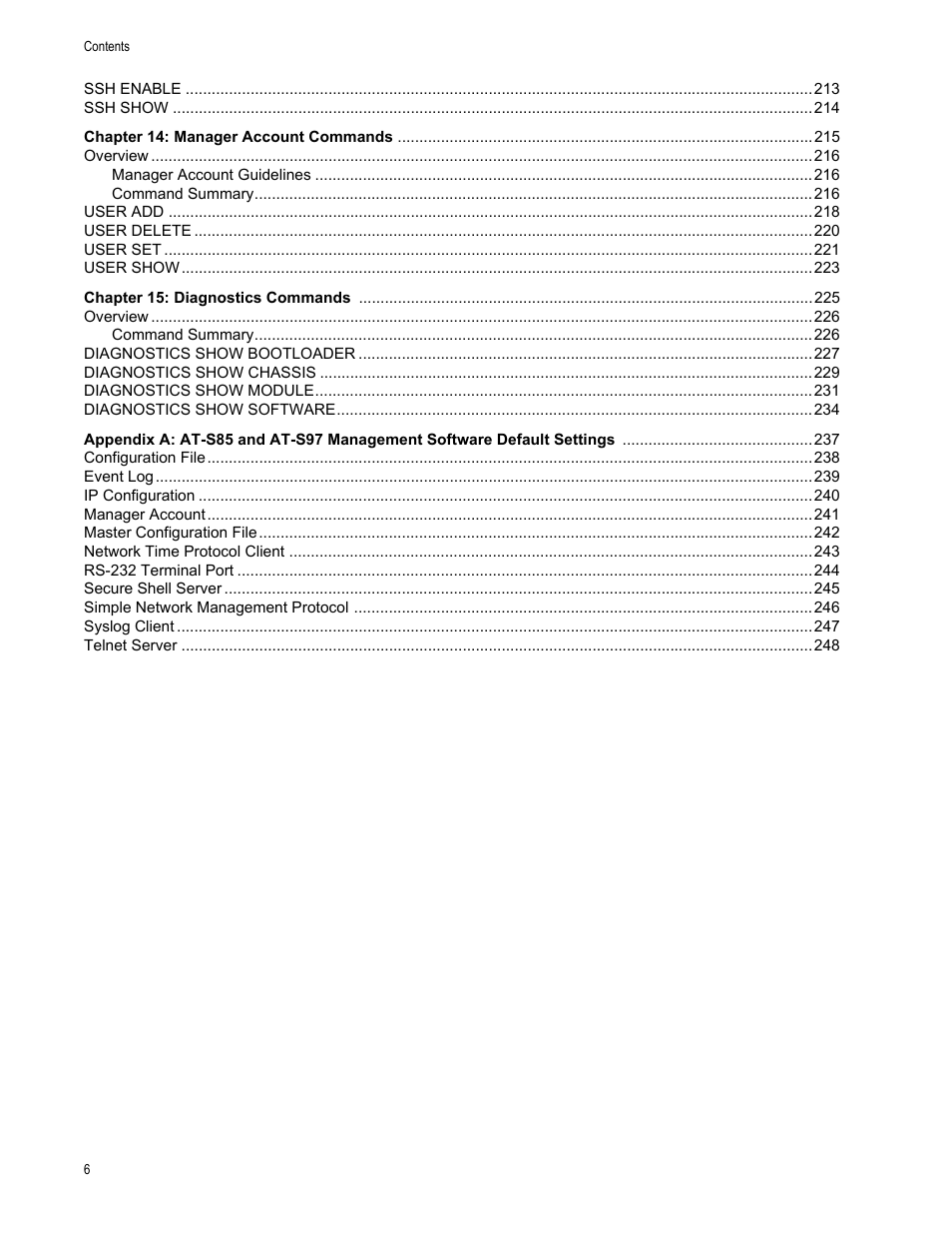 Allied Telesis AT-S97 User Manual | Page 6 / 254
