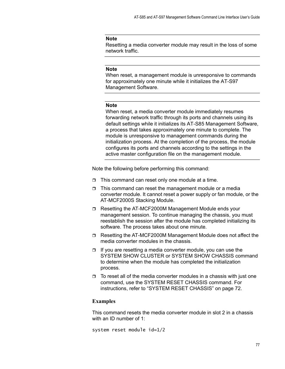 Allied Telesis AT-S97 User Manual | Page 77 / 254
