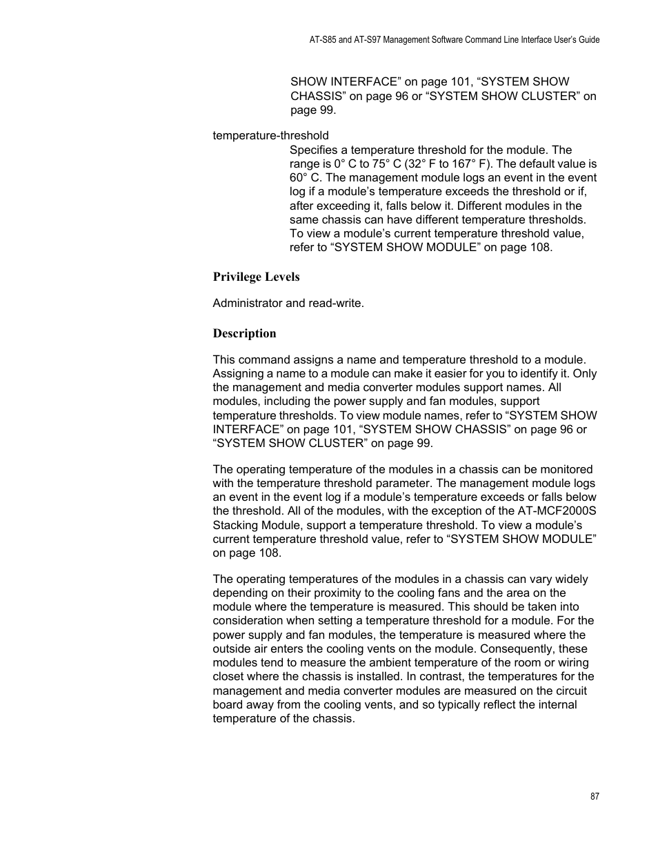Allied Telesis AT-S97 User Manual | Page 87 / 254