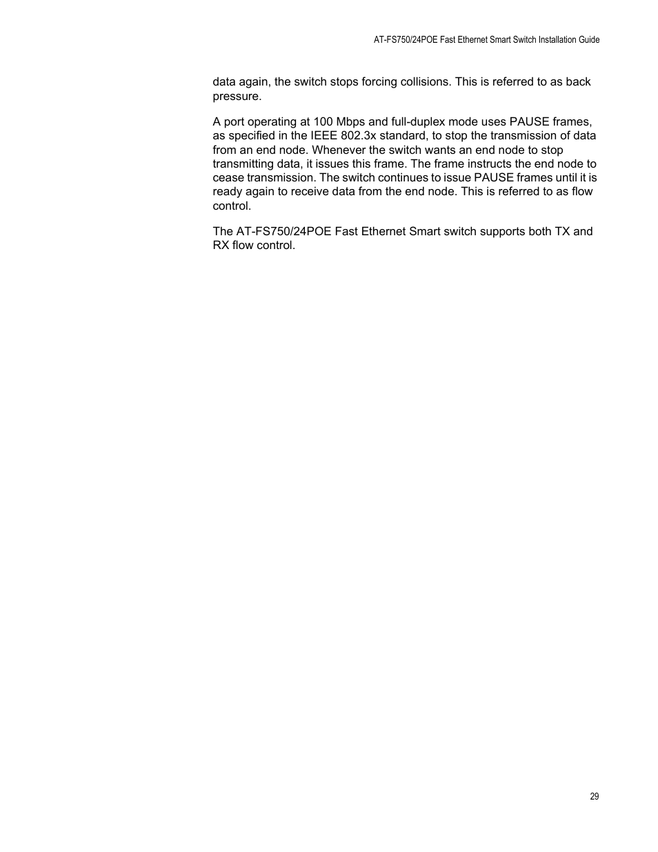 Allied Telesis AT-FS750/24POE User Manual | Page 29 / 54