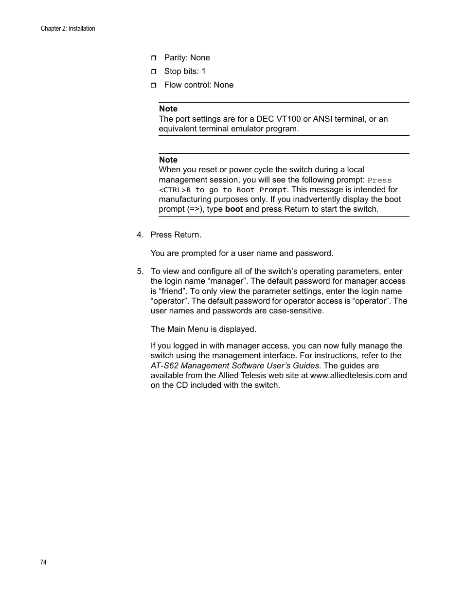 Allied Telesis AT-8550SP User Manual | Page 74 / 90