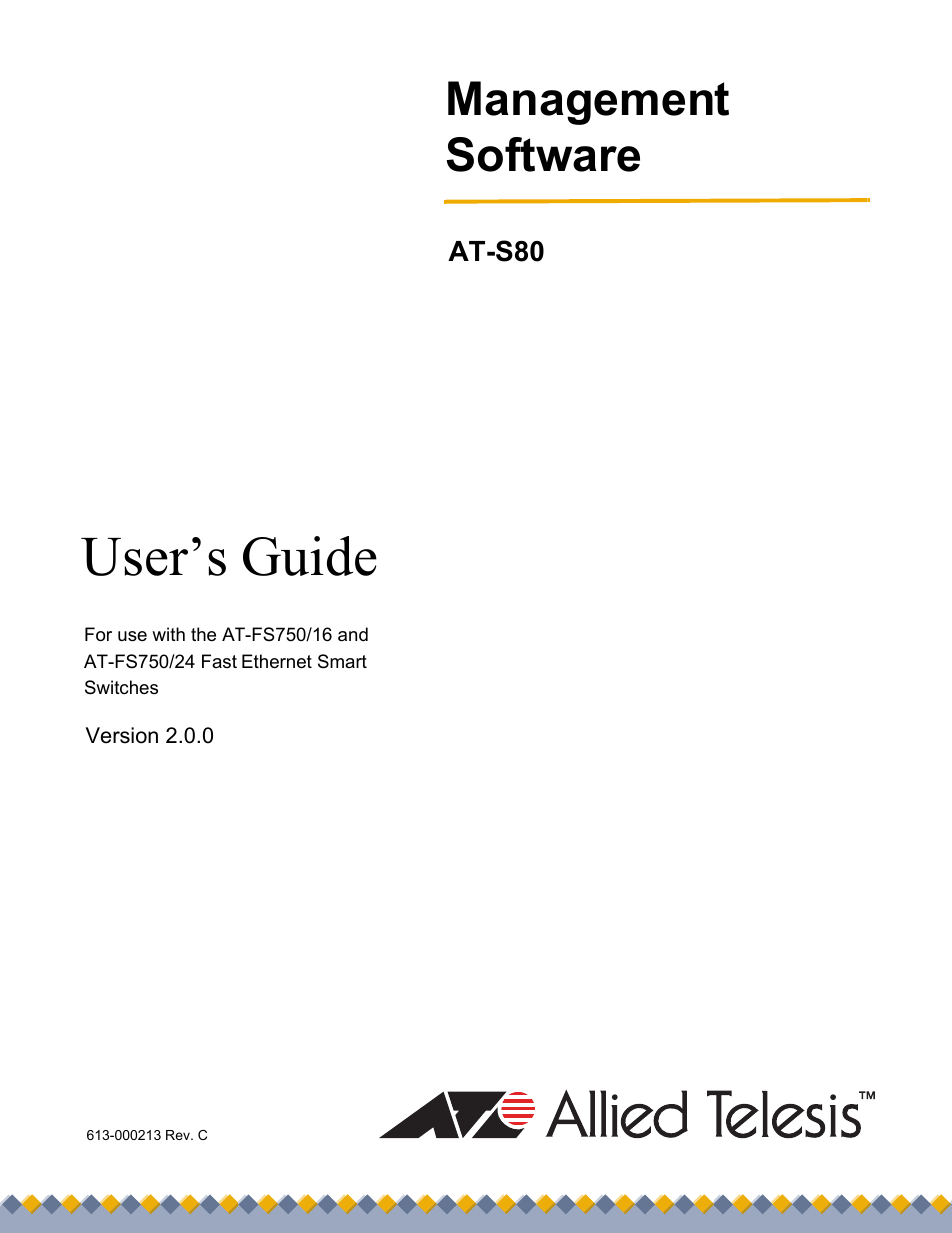 Allied Telesis AT-S80 User Manual | 346 pages