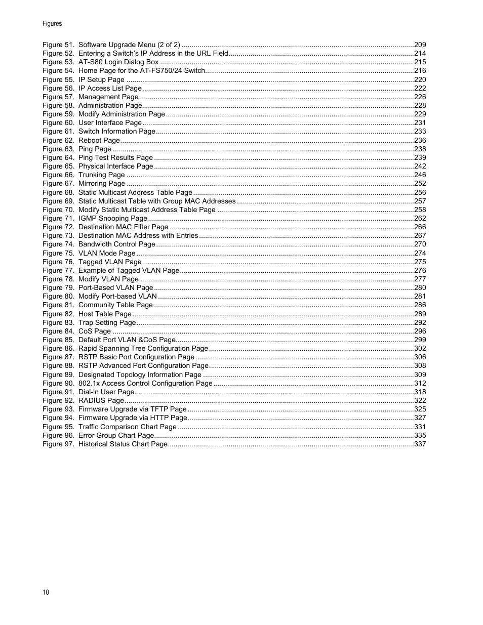 Allied Telesis AT-S80 User Manual | Page 10 / 346