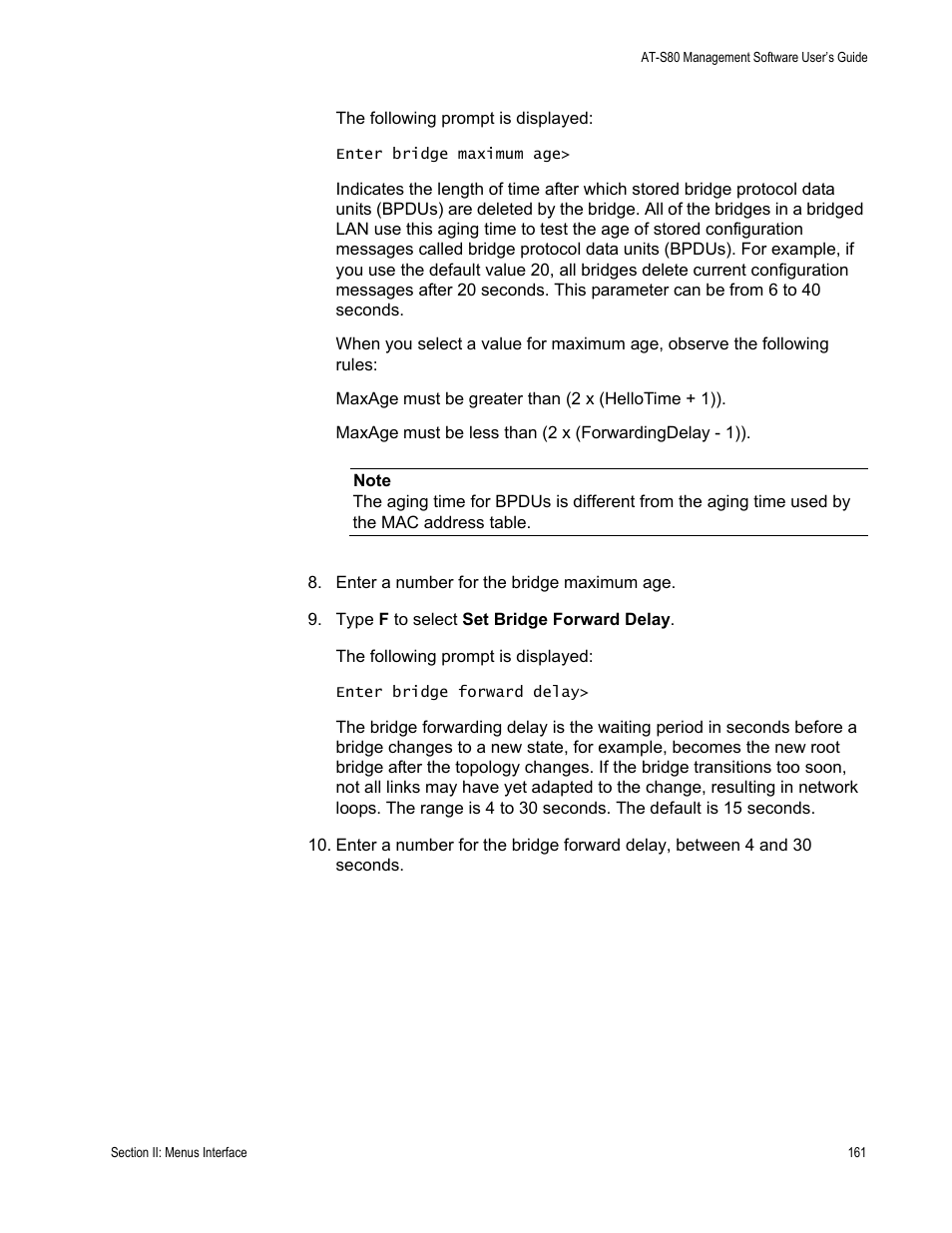 Allied Telesis AT-S80 User Manual | Page 161 / 346