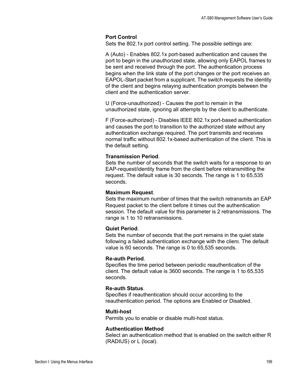 Allied Telesis AT-S80 User Manual | Page 199 / 346