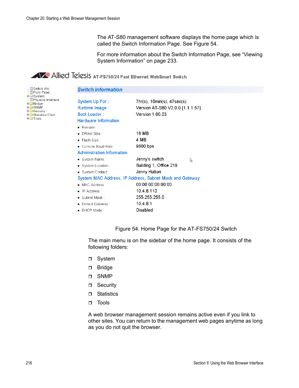 Allied Telesis AT-S80 User Manual | Page 216 / 346