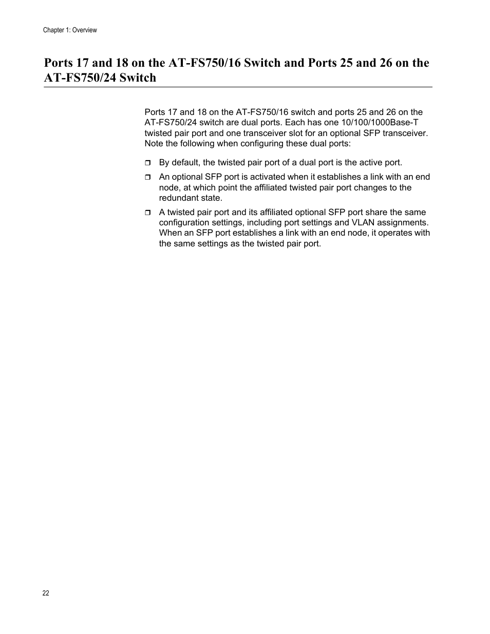 Allied Telesis AT-S80 User Manual | Page 22 / 346