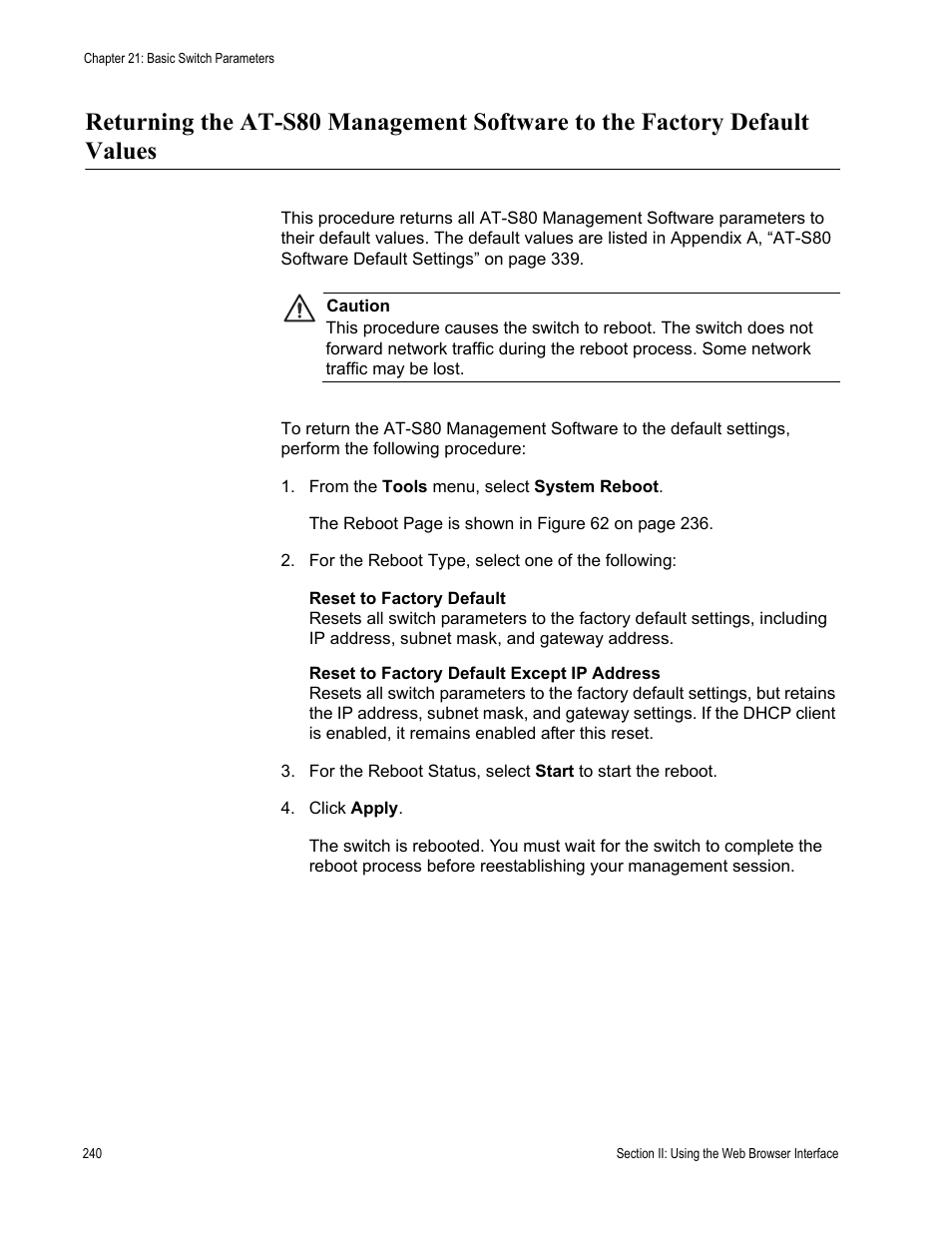 Allied Telesis AT-S80 User Manual | Page 240 / 346