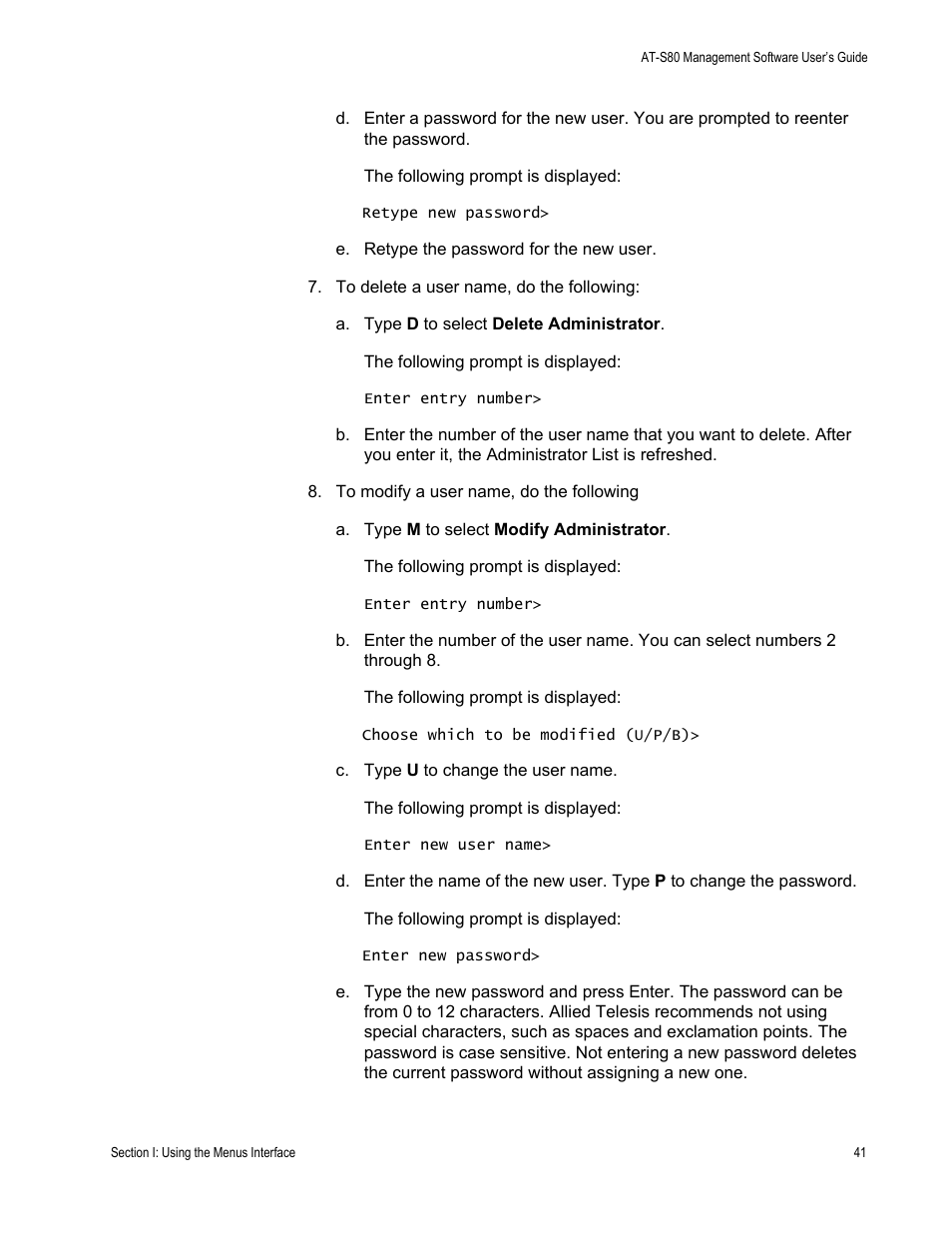 Allied Telesis AT-S80 User Manual | Page 41 / 346