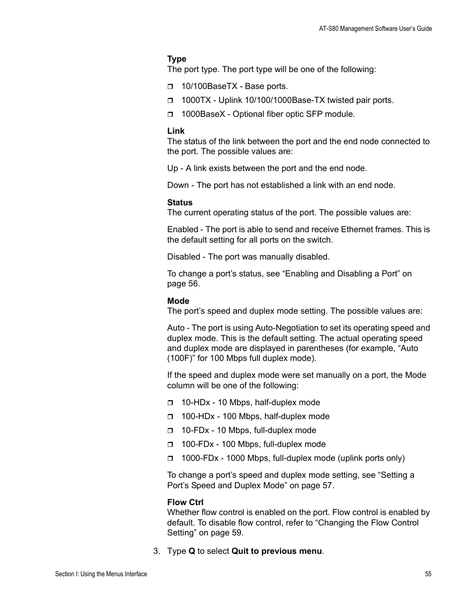 Allied Telesis AT-S80 User Manual | Page 55 / 346