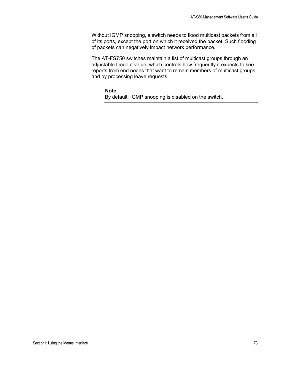 Allied Telesis AT-S80 User Manual | Page 73 / 346