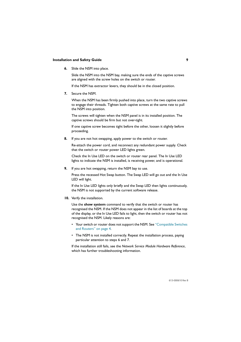 Allied Telesis Network Service Module User Manual | Page 10 / 13