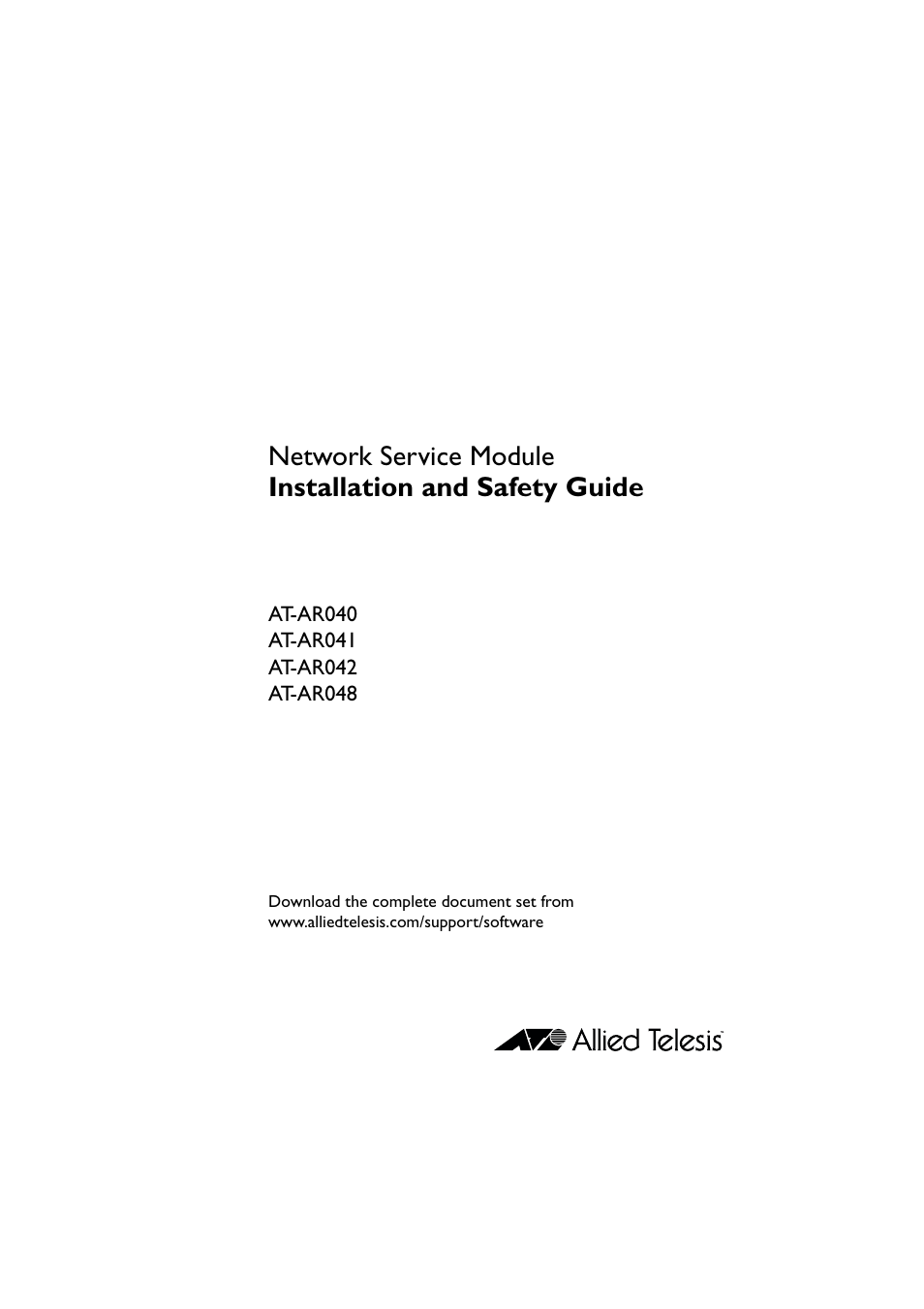 Allied Telesis Network Service Module User Manual | Page 2 / 13