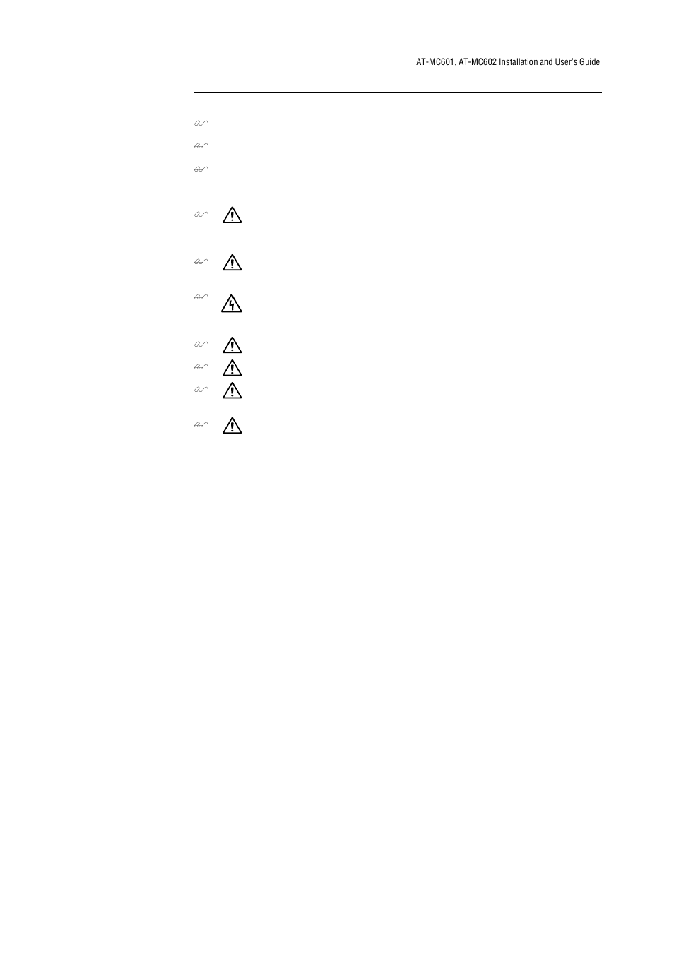 Allied Telesis AT-МС602 User Manual | Page 60 / 65