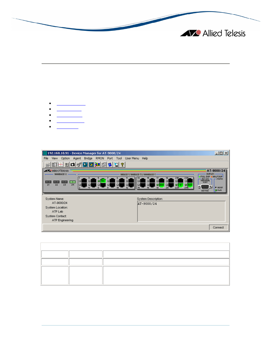 Main window | Allied Telesis AlliedView-EMS 3.10 DEVICE MANAGEMENT User Manual | Page 102 / 367
