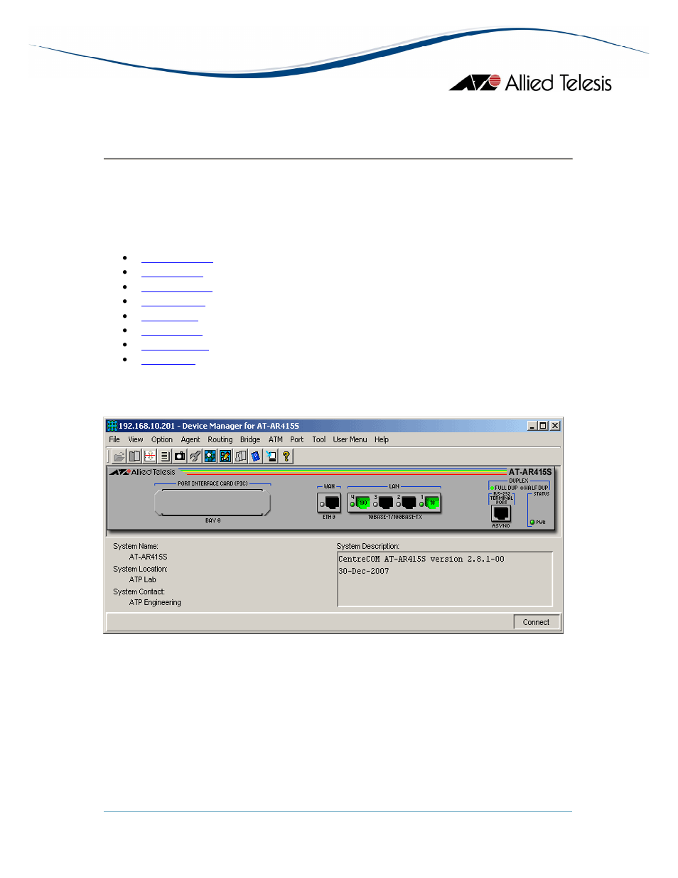 Main window, At-ar400s series | Allied Telesis AlliedView-EMS 3.10 DEVICE MANAGEMENT User Manual | Page 140 / 367