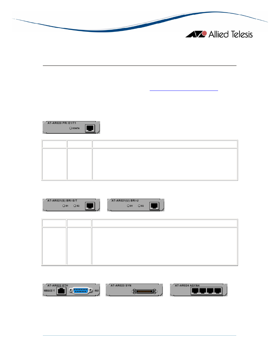 Port interface cards | Allied Telesis AlliedView-EMS 3.10 DEVICE MANAGEMENT User Manual | Page 359 / 367