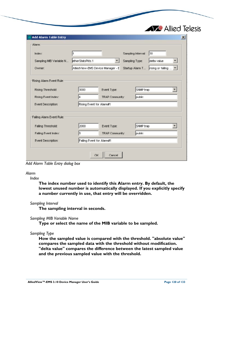 Allied Telesis AlliedView-EMS 3.10 DEVICE MANAGER User Manual | Page 120 / 133