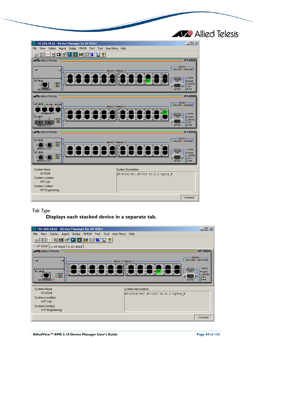 Allied Telesis AlliedView-EMS 3.10 DEVICE MANAGER User Manual | Page 49 / 133