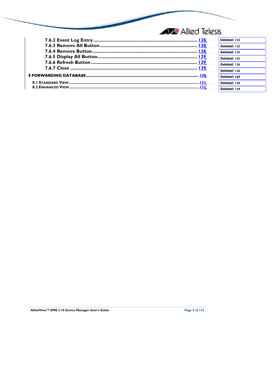 Allied Telesis AlliedView-EMS 3.10 DEVICE MANAGER User Manual | Page 5 / 133