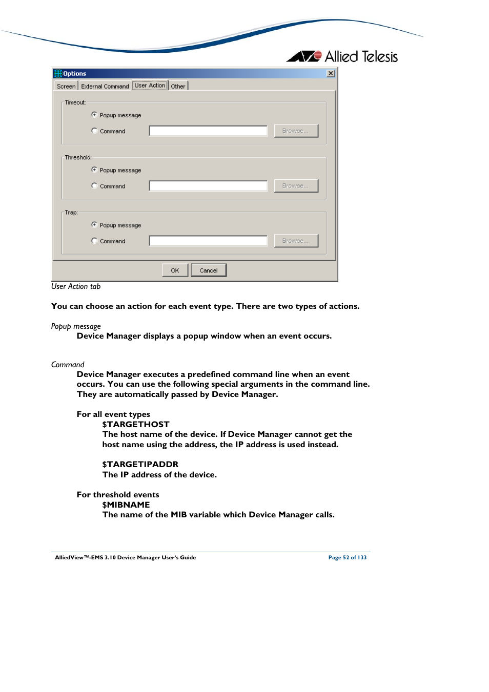 Allied Telesis AlliedView-EMS 3.10 DEVICE MANAGER User Manual | Page 52 / 133